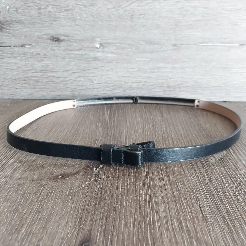 BCBGMaxAzria Black Adjustable Skinny Waist Belt Small